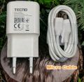 Tecno 18Watt 100% Original Charger | TECNO 18 Watt Genuine Charger Tecno Charger Original 18w Fast Charging Box Pulled Out Adapter with Type-C Data Cable And Micro Data Cable For Tecno - Android Phones. 