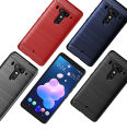【ThinkWay】Shock Absorption Cover Soft TPU Anti Scratch Carbon Fiber Design Back Case for HTC U12 Plus/U12+. 