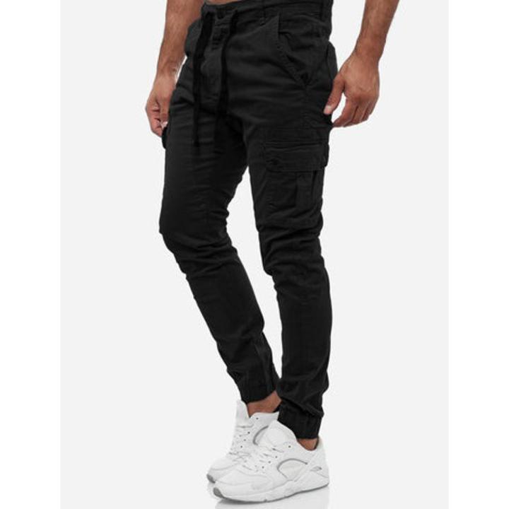 Black%20Cargo%20Trouser%20For%20Men%20-%20Stylish%20and%20Functional%20Men's%20Fashionable%20Cargo%20Pants,%20Fabric%20Front%20Terry%20-%20Image%203