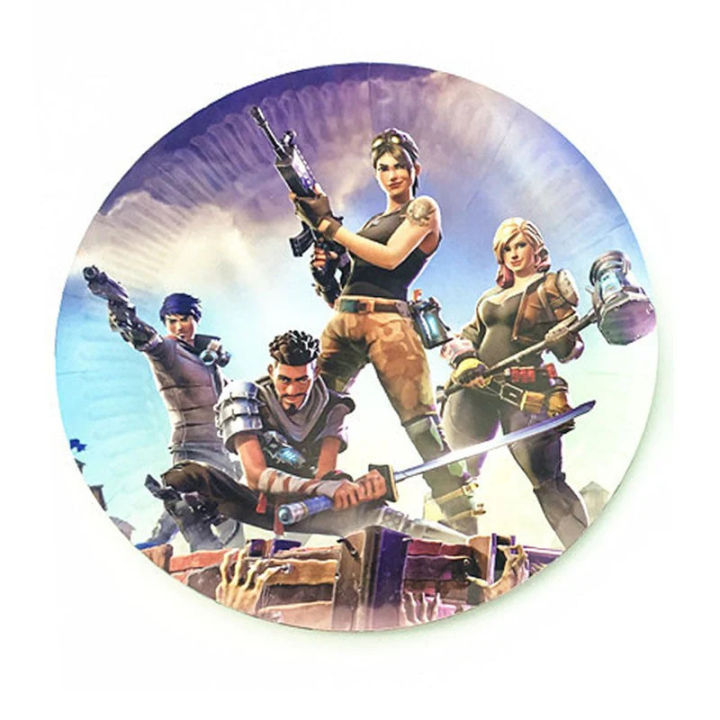 FORTNITE THEME PAPER PLATES PACK OF 10 PAPER PLATES ( 7 INCH IN SIZE )
