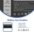 New Laptop Notebook 4 Cell  Battery For   Precision    15 3520  Series  Type  GJKNX  (7.6 8550mAh 68Wh). 
