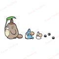 Fuwo Trading Car Stickers Naughty Cartoons Decor Motorcycle Decals My Neighbor Totoro with Oak Seeds Decorative Accessories PVC. 