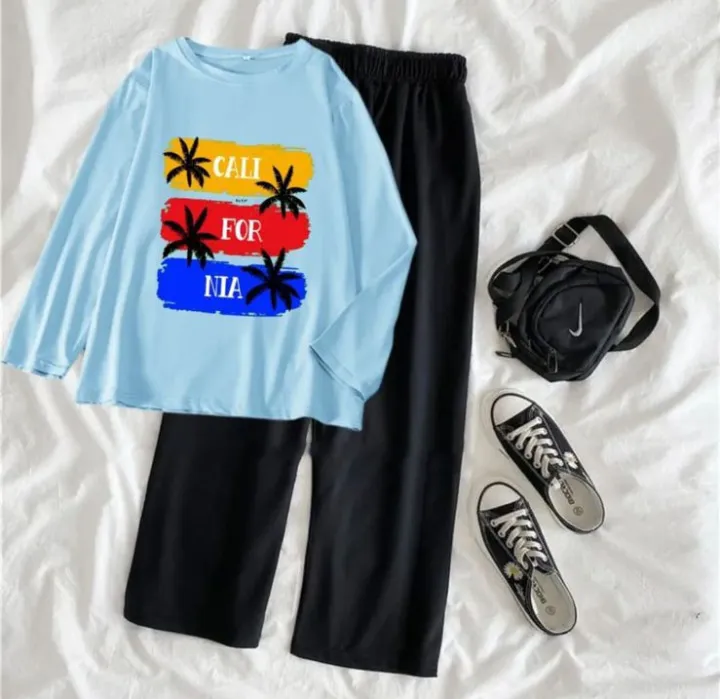 Summer%20Full%20T-shirt%20and%20Flapper%20Trouser%20Casual%20Suit%20Set%20for%20Women%20and%20Girls%20-%20Image%202