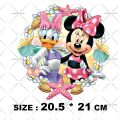 Minnie Mickey Mouse Patches for Clothes T Shirts Fashion Disney Iron-on Transfers for Clothing Heat Transfer Stickers Appliqued. 