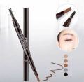 Eyebrows Drawing 2 in 1 Waterproof Eyebrow Pencil - Eyebrow Pencil + Brush - DARK BROWN SHADE - Wahab Products. 