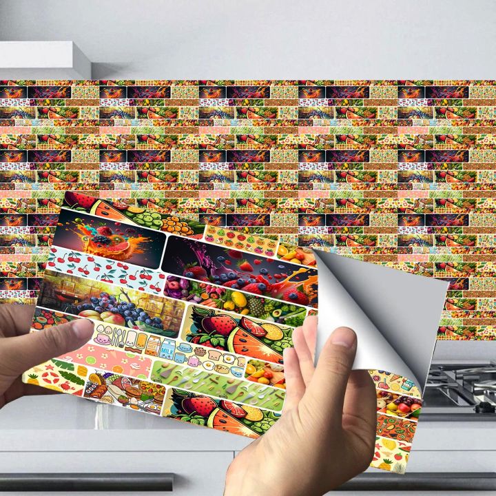 Colorful%20Self%20Adhesive%20Tile%20Stickers%20%E2%80%93%20Waterproof%20Peel%20&%20Stick%20Wall%20Tiles%20for%20Kitchen%20Backsplash,%20Bathroom%20&%20Home%20D%C3%A9cor%20%7C%20DIY%20Wallpaper%20Borders%20-%20Image%207