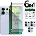 6-in-1 For Redmi Note 13 Pro Glass Xiaomi Redmi Note 13 Pro Glass Full Cover HD 9H Screen Protector Redmi Note 13 Pro Lens Glass. 