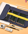 Deli 27 Pcs Fine-Art Drawing & Sketching Pencil Tool kit with Cloth Bag. 