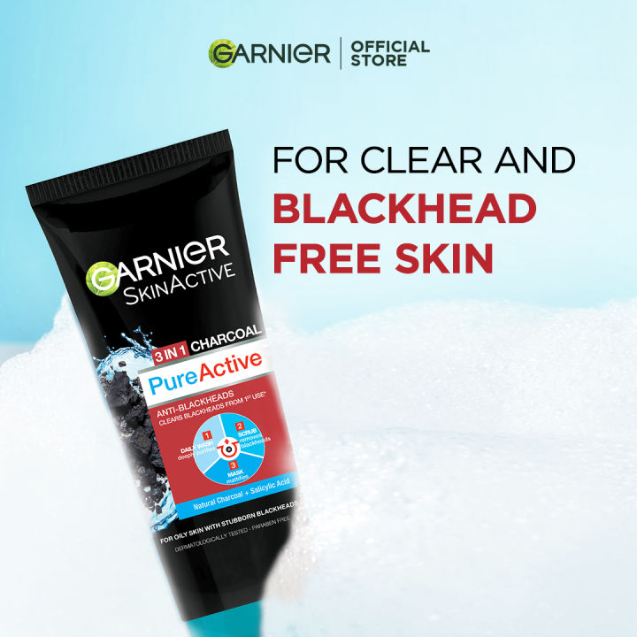 Garnier%20Skin%20Active%20Pure%20Active%20Anti-Blackheads%203-in-1%20Daily%20Wash%20+%20Scrub%20+%20Mask,%2050ml%20-%20Dissolve%20Dirt%20and%20Impurities%20-%20Image%202