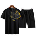Tiger Printed Cotton Half Sleeves O Neck Short & Tshirt For Men & Boys. 