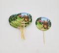 MASHA AND THE BEAR THEME CUPCAKE TOPPERS PACK OF 10 CUPCAKE TOPPERS. 
