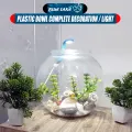 UNBREAKABLE 10" 11L  Aquarium Crystal-Clear Like a Glass Fish Bowl For Pet Hobbyists Decorating Items For Home Crafting Centerpieces Ideal gift item & kid toy for fish enthusiasts (Included Light & Accessories). 