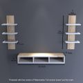 TV Stand Unit for Living Room/Wall Mounted TV Unit, TV Cabinet, Set Top Box Stand (Walnut & White). 