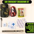 Car Jumper Cables With Emergency Breakdown Kit Retractable Torch And Camouflage Case. 