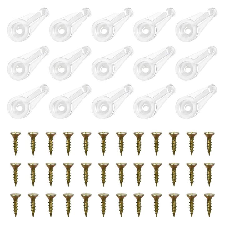 50 Pairs Glass Retainer Clips Kit Cabinet Glass Clips