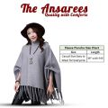 The Ansarees - Fleece Poncho for Women - Trendy Winter Fleece Poncho - Plain Poncho Shawl Style Top Fleece Poncho. 