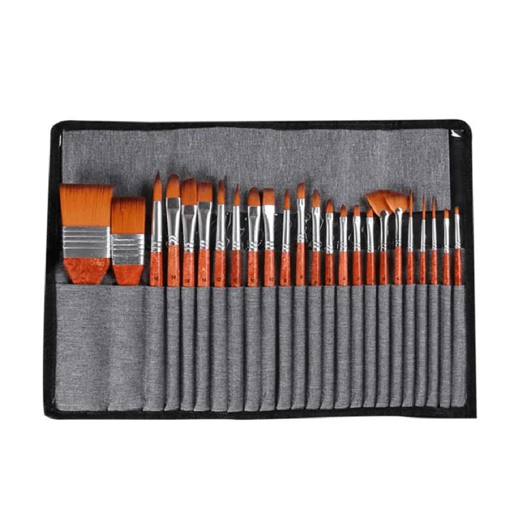 Giorgione Artist Quality Mix Paint Brushes Set 25 Pcs For Watercolor Oil & Acrylic Painting
