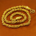 24K Qingwen  Popular   Faucet Spring Necklace   Men's Chinese Dragon Chain   True Anti-Allergy and No Fading. 