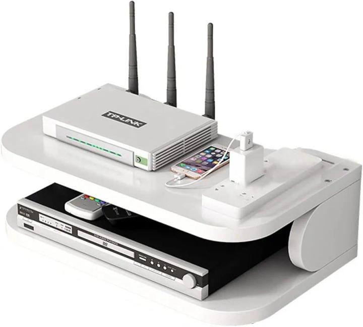 WiFi Router Stand Shelf | Set Top Box Holder | Dual Layer Router ...