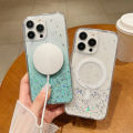 For Apple iPhone 11 Glitter Magnet Clear Case Cover. 