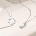 Sun and Moon Couple Necklace Men and Women Premium Simple Sun and Moon Pendant Necklace INS Valentine's Day Gift. 