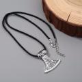 Kinitial Vintage Thor's Hammer Mjolnir Pendant Necklace Viking Scandinavian Norse Cross Knot Charm Necklaces Men Gift Jewelry. 