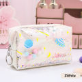EB Kawaii Large Glitter Star Makeup Bag for Girls Gift PU School Stationery Travel Supplies. 