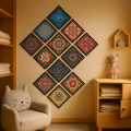 YM Traders Pack of 12 pieces Premium Wall Attraction Tile Stickers DIY for Home Decor for Walls Self Adhesive Peel Off Easy Clean & Beautiful Wall Tile Sticker 5 in by 5 in (12 Pieces). 