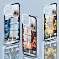 Hontinga for Xiaomi Poco X3 Pro / Poco X3 NFC Back Cover New Astronaut Crystal Case Camera Protection Transparent TPU Soft Phone Cases. 