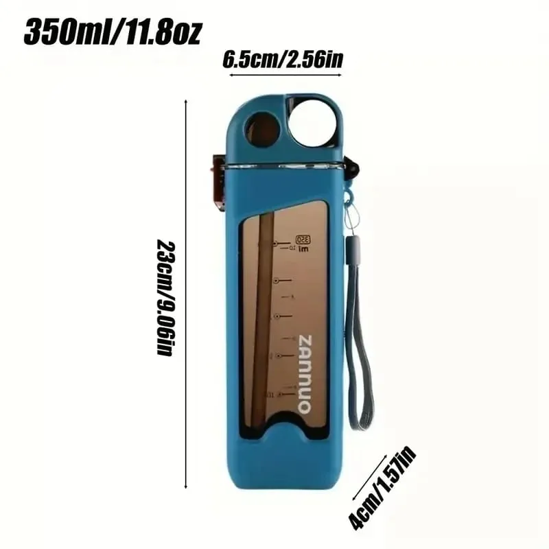 350ml Water Bottle with Straw