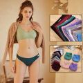 3Pcs/Set Women Cotton Thongs Solid V-Waist Stripe Lady Panties Breathable G-String Soft Underwear Female Intimates Lingerie Superman Ruoias. 