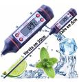 Digital Kitchen Heat Gauge Thermometer For Oven Baked Barbeque BBQ And Fried Food Temperature - Black. 