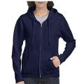 Navy Blue Zipper Hoodie For Women. 