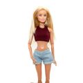 29cm Barbie Pleated Skirt Barbie Accessories Long Sleeve Sweater 1/6 Doll Clothes. 
