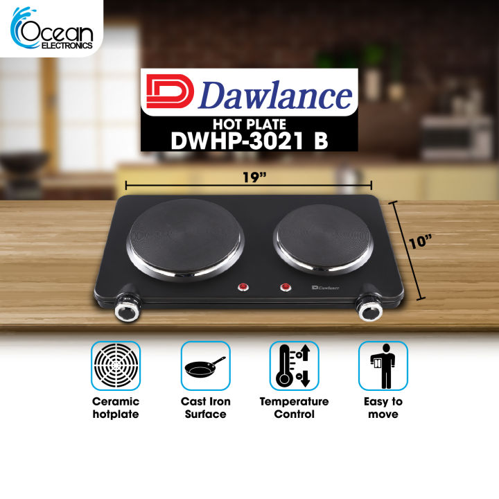 Dawlance Hot Plate DWHP-3021 B Temperature Control Dual Heating Zones 1 Year Warranty