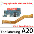 USB Charging Port Connector Board + Mainboard Flex For Samsung A10 A20 A30 A40 A50 A70 A10S A20S A30S A50S A31 Charging Port. 