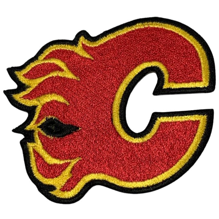 Calgary Flames Badge Embroidered Iron On Patch Sew On Badge For Bags Caps T Shirts Jeans Applique