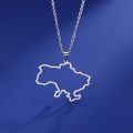 Symbol Ukraine Map During Necklace Trident National Train Flag Ukrainian Girl For Women Man Stainless Steel Toy. 