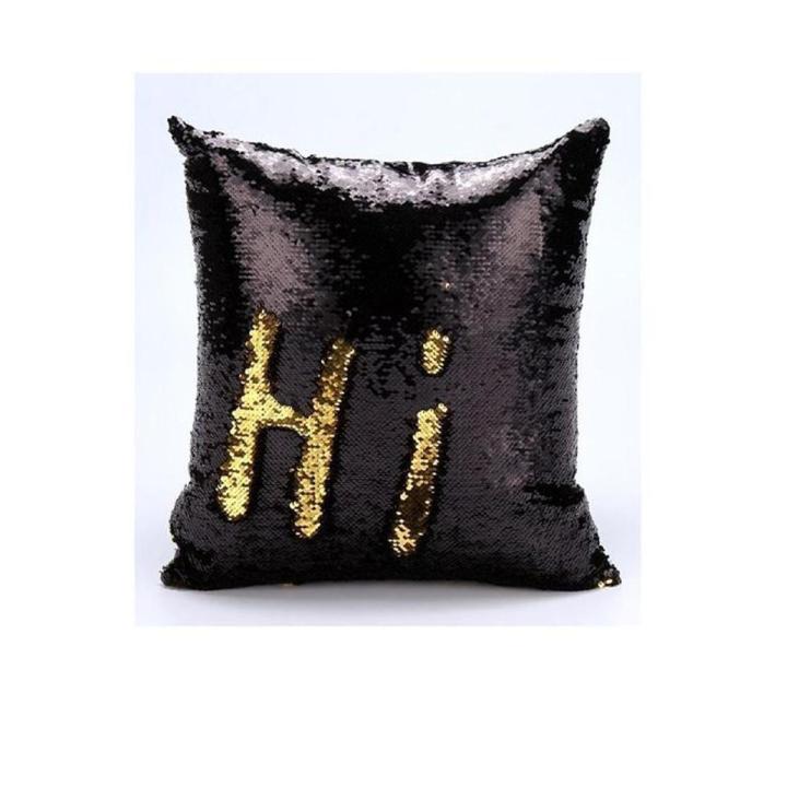 Mermaid Magic Colour Changing Cushion Cover - Golden & Black