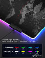 RGB Gaming Mouse pad - World Map Print RGB XL Gaming Mousepad With 15 Lighting Modes - 800mm x 300mm x 4mm. 