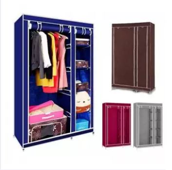 Wardrobe%20Foldable%20and%20Movable%20Cloth/Fabric%20Wardrobe%20with%20Zip%20Up%20Collapsible%20Cupboard%20-%202%20Door%20-%20Image%203