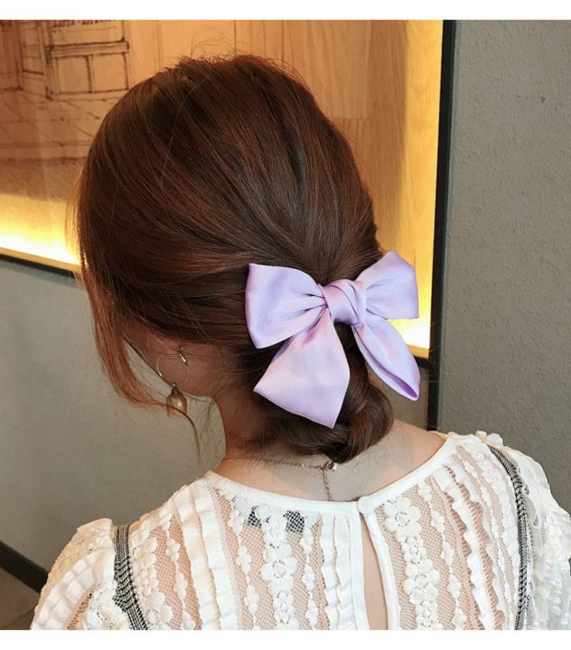 8Colors%20New%20Style%20Small%20Fresh%20Solid%20Color%20Bow%20Girl%20Duckbill%20Clip%20Fashionable%20Half%20Tie%20Hairpin%20Women's%20Exquisite%20Hair%20Clip%20Daily%20Hair%20Accessories%20-%20Image%204