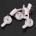 20 Stk Kunststoff Bilderrahmen Haken Kleiderbuegel 3-Pin Klein Weiss. 