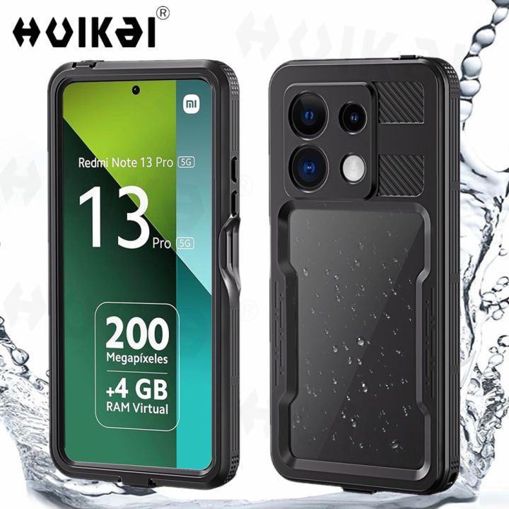Case Waterproof For Xiaomi Redmi Note 13 Pro Note 13 5G Xiaomi Redmi Note 12 12 Pro IP68 Dust Shock Proof 360° Underwater Cover