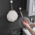 Bathroom Chenille Hand Towels Wipe Hand Towel Ball Kitchen with Hanging Loops Quick Dry Soft Absorbent Microfiber Towels. 