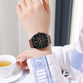 【Can last for 5 years】 MODIYA College Style Three-Eye Watch   Silicone Good-looking Men's and Women's Student Watch. 