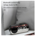 Wireless Bluetooth Speaker Clock Radio Support TF Card Digital Alarm for Home Office White. 