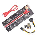PCIE Riser V011 PRO  PCIE Express Riser V011 PRO PCIE X16 Riser Card for Mining Black card slot black line. 