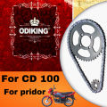 Chain Garari Set for CD 100 and Pridor /Chain and Sprocket Set Grari Set For Pridor. 