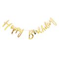 Fancy Golden Happy Birthday Buntings Banner With Fairy Light , Confity & Latex balloons With Golden Ribbon Roll. 